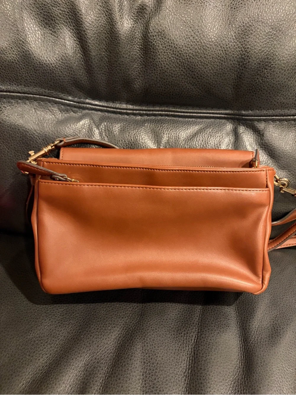 TwelveLittle Brown Leather Crossbody Bag